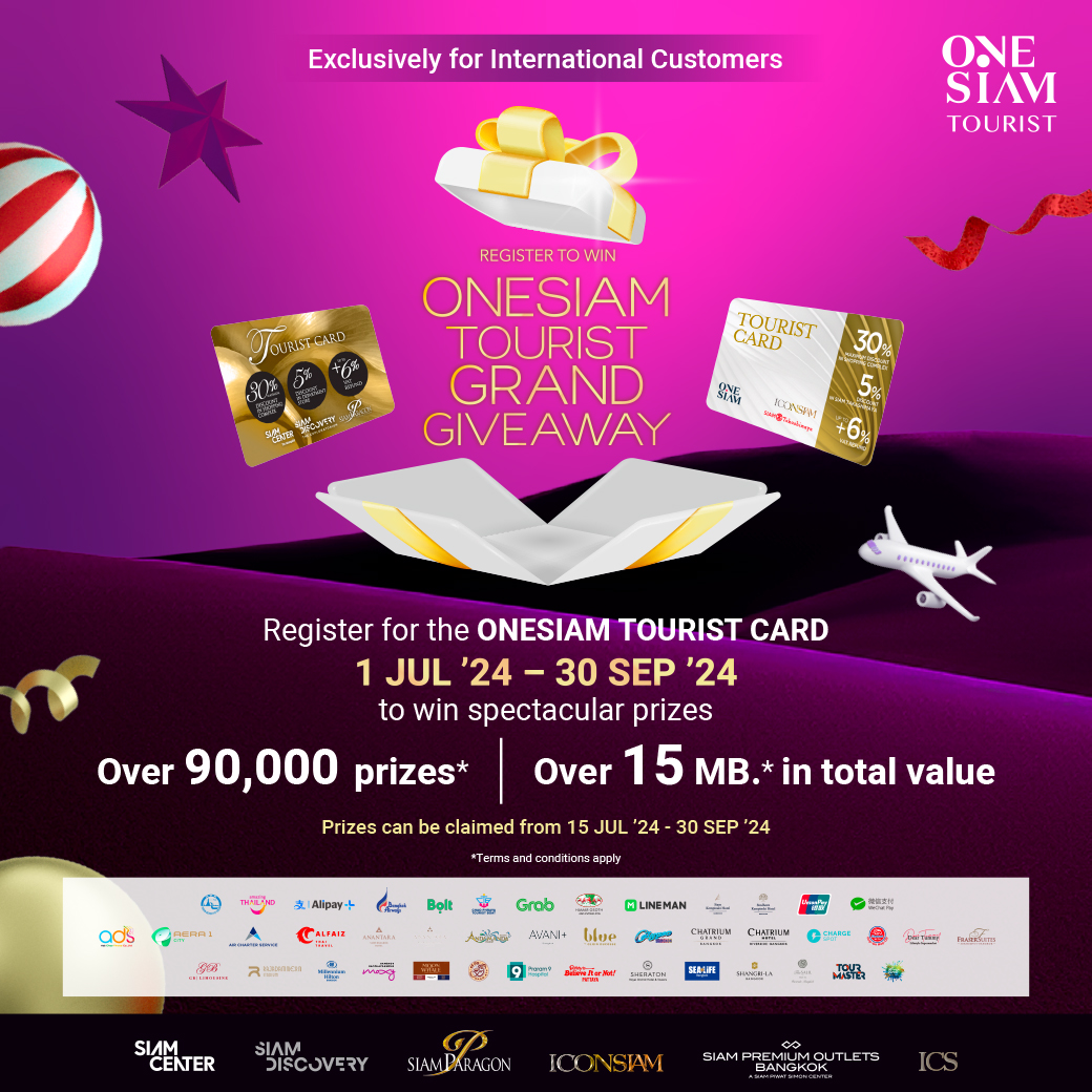 ONESIAM TOURIST GRAND GIVEAWAY